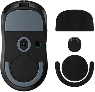 kwmobile Mouse Feet Sticker kompatibel mit Logitech PRO X Superlight 2C Ersatz Glider - Mausfüße passgenau - Maus Glides in Schwarz
