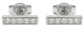 Suzan Gold® 925 Sterling Silber Ohrstecker Damen Bar Zirkonia Ohrringe vergoldet minimalistisch elegant nickelfrei Geschenk Ohrstecker