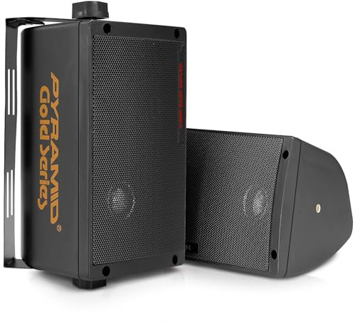 Pyramid Casse Audio, Speaker 300 Watt, Sistema Altoparlanti 3 Vie Montabile, Diffusori per Esterni/Interni, Kit Montaggio Incluso, Suono Surround Avvolgente