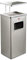 WESCO 153 834-47 Standascher mit Dach Edelstahl Matt 19 L