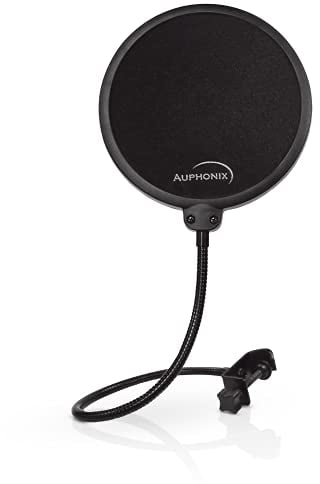 Auphonix Pop-Filter für Mikrofon – 15,2 cm (6 Zoll), zweilagiger Mikrofonbildschirm, kompatibel mit Blue Yeti, Snowball und Nano – Mikrofon-Pop-Filter für Podcasts und Streaming – MPF-1