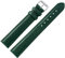 MARBURGER Uhrenarmband 12mm Leder Gruen Silber XL Glatt Mit Naht - Montage Set 6601261000120