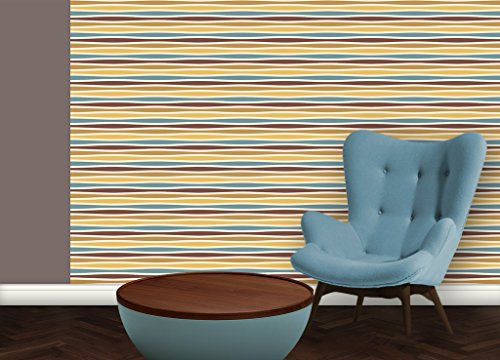 GMM Tapete Modern living - Quer Swing individuell gefertigt mit Streifenfarben passend zu Farrow and Ball - Höhe 2,6m Breite 46,5cm