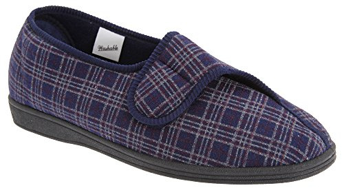 Sleepers Mens Julian II Wide Fitting Slippers (13 UK) (Navy Blue)
