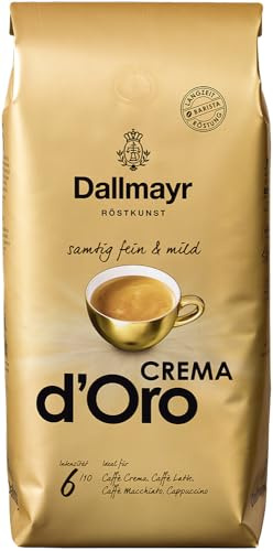 Dallmayr Crema d'oro mild und fein in Bohne, 1000 g Beutel