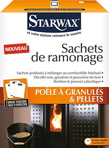 Sachet de ramonage poêles à pellets - granulés Starwax - 3 x 40 g