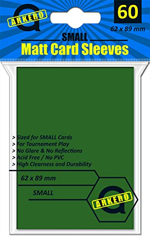 Arkero-G Small Matt Card Sleeves Green (60 Matte, Grüne Kartenhüllen) - Yu-Gi-Oh! Größe