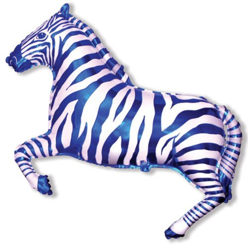 Ballonim® Zebra blau ca. 80cm Luftballons Folienballon Party DekorationGeburtstag