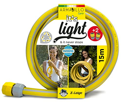 Armadillo Kink Kong 15 Metri, Tubo Atossico da Giardino Anti Torsione Super Leggero Anti Nodo Canna Acqua Irrigazione