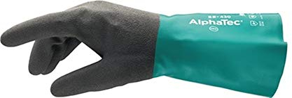 Ansell Chemikalienhandschuhe AlphaTec 58-430, Größe 10 grün/anthrazit, 12 Paar