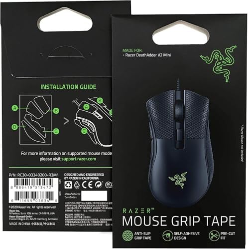 Razer Mouse Grip Tape DeathAdder V2 Mini (Non-Slip, Self-Adhesive, Pre-Cut)