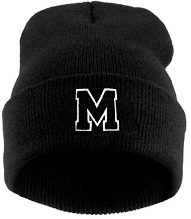 MFAZ Morefaz Ltd Kinder Wintermütze Beanie Jungen Mädchen Mütze Cap Hut Kappe Alphabet A-Z (M)