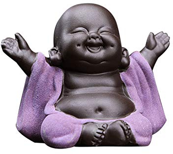 Keramik Little Cute Baby Buddha Statue Mönch Figur Buddha Figuren Home Decor Kreative Baby Bastelpuppen Ornamente Geschenk Zarte Keramik Kunsthandwerk (Stil 1)