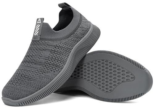 MrToNo Slip On Sneakers Herren Sportschuhe & Walkingschuhe ohne Schnürsenkel Bequem Atmungsaktive Leichte-HUISE-43