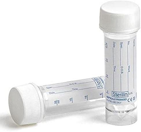 Noondl Health Lot de 200 flacons d'échantillons d'urine transparents avec étiquette pour échantillons d'urine anti-fuite avec bouchon à vis