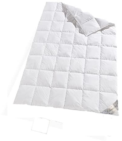 Bach's Betten Welt Übergangsdecke Einziehdecke Typ Eiderdaune Silverstar 90/10 Daune Klasse 1 weicher Bezug, Steppdecke, klimaneutral (155x220 cm)
