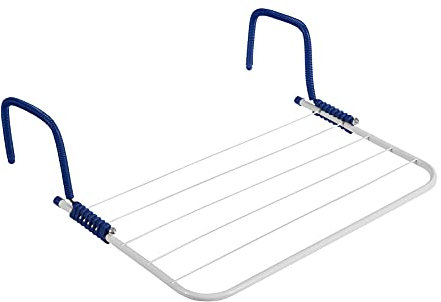 BigDean Wäschetrockner für Balkon, Heizung & Camping - Wäscheständer für Balkongeländer & Heizkörper - 50x33 cm - Hängetrockner klappbar Balkonwäschetrockner