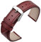 ANNEFIT Uhrenarmband 20mm, Schnellverschluss Lederarmband Ersatz mit Edelstahl Metall Schließe (Rot)