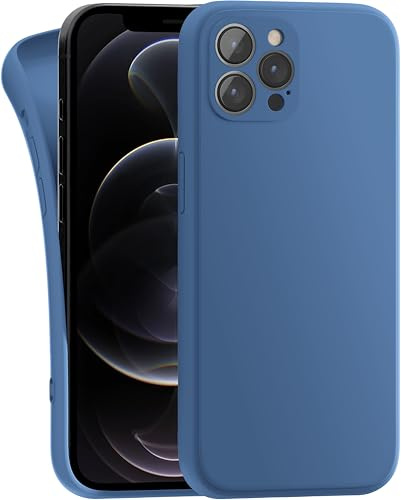 MyGadget Case for iPhone 12 Pro Max - Cover Ultra Thin TPU - Soft Touch Rubber & Anti-Scratch Shell - Flexible Silicone - Matte Dark Blue
