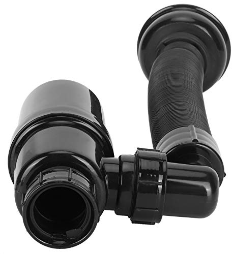 P Trap Pipe, Plastic Drain Pipe, Sink Drain Pipe Trap, Sink Waste Pipe, Wash Basin Accessories for Bidet, Toilet Sprayer Angle Valve (Black)