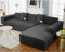 uyeoco Samt Sofabezug L-Form Couchbezug Weich 1 Stück Elastische Lounge-Sessel Sofahusse waschbare Katzen Hunden Möbelschutz (Color : D, Size : 235-300cm)