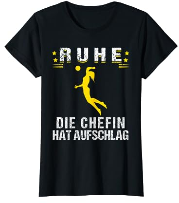 Volleyball Chefin Aufschlag, Mädchen Beachvolleyball Damen T-Shirt
