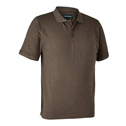Deerhunter Gunnar Polo Shirt Brown Leaf Melange
