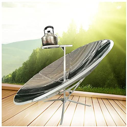 Cocina solar Horno solar Estufa 1800W Concentración de magnesia 150CM / 59 pulgadas de diámetro Cocina solar Parabólica Cocina solar DIY Concentrador solar Cocina sin combustible Calefacción Herramien