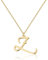 Halskette mit Initial in 18 Karat Gold Z - Personalisierter Buchstaben-Schmuck für Frauen, handgefertigter Edelstahlanhänger, Geschenk für Geburtstag, Weihnachten, Abschluss, Valentinstag, Muttertag