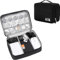JNTMIKUN Borsa organizer universale per cavi, organizer per cavi, borsa da viaggio, Nero , Borsa organizer per cavi