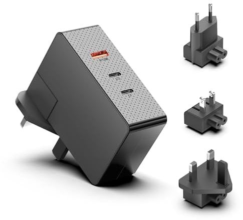 KFD 3-Port 100W 90W 65W USB C GaN PPS AFC SCP Charger for LG Gram Samsung Galaxy Book3 Book2 Lenovo Dell XPS ASUS ROG Ally Gaming Console Meta Quest 2 3 Pro VR Headset DJI Drones Power Supply Adapter