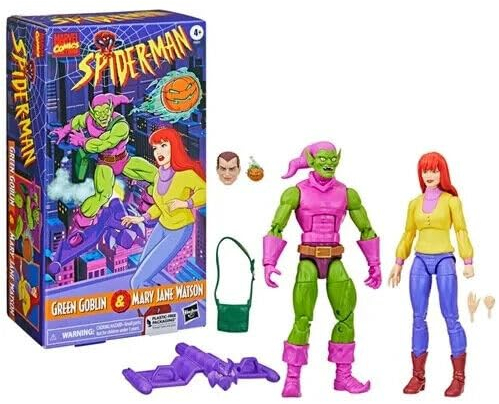 Hasbro Marvel Legends Spider-Man Mary Jane Watson und Green Goblin, 2er-Pack