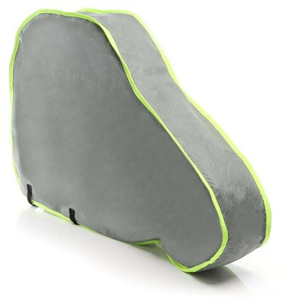 Wiltec Deichselabdeckung Grau 95x61x15cm Deichselhaube für Wohnwagen und Anhänger, UV-beständig, 2 Spanngurte mit Klickverschluss, Vliesmaterial