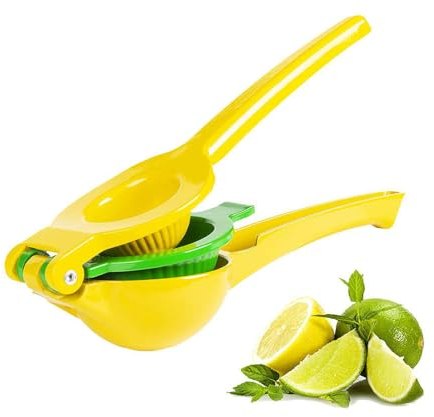 Generic Lemon Squeezer – Stainless Steel 2-in-1 Lemon & Lime Squeezer – Manual Citrus Press for Fresh Juice, Cocktails – Dishwasher-Safe