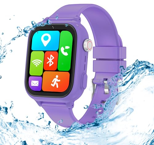 Smartwatch Bambini 4G, 1.83 Orologio GPS Bambino con Chiamate Video Messaggio WIFI Bluetooth APP Store Rete Mobile Hotspot Password Musica Gioco Allarme, Orologio Smartwatch per Ragazzi Ragazze Regalo