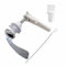 Toilet Flush Handle Replacement-1/2” Thread, Chonphan Zinc Alloy Metal Handle Chrome Plated Toilet Cistern Lever Flush Handle with Chain for Toilet WC Cistern Tank -Slim Style