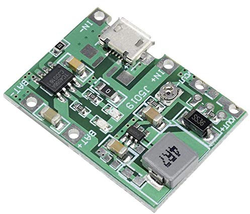 Lisher 5 Stück Serien 2 A USB 18650 Ladegerät Lithium Li-Ion Boost 3,7 V bis 5 V 9 V 12 V