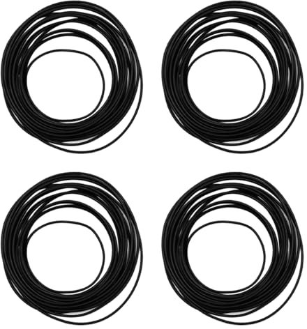 Alnicov 4er-Pack Dichtungsringe für die Uhrenrückseite, wasserdichte Ringdichtungen, elastischer O-Ring aus Gummi, schwarz, Zubehör zur Uhrenreparatur