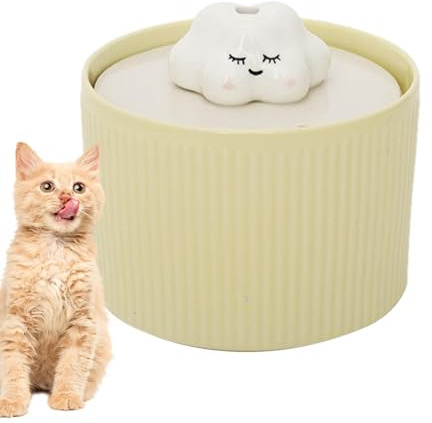 Ceramic Pet Drinking Fountain - 1.2L Automatic Dog Fountain | Quiet Pet Fountain, Dog Water Fountain, Cat Drinking Fountain for Pets, Cats