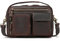 newsbirds Borsello in Pelle da Uomo 11 pollici Messenger bag piccola Cross Body Borsa a tracolla Borsetta da Viaggio Vintage, 9507 Marrone Scuro
