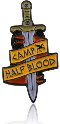 PLITI Camp Half Blood Gift Percy Fans Gift Greek Mythology Lover Gift Percy Riptide Sword Brooch Pin For Bookworm