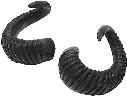 LIFKOME 1 Paar Halloween Verkleiden Halloween-haarschmuck Kopfbedeckung Ziegenhörner Kostüm Gotisches Ochsenhorn Dekorative Party-haarbänder Outfit Stirnbänder Elmo Black Plastik