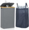 ROSOS Deposit Bottle Collector Bins with Lid, 105L Large Bottle Bins with Lid, Deposit Bottles Collection with Carrying Bag, Deposit Container Storage Empty Bottle Collector for Home, Grey