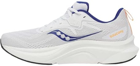 Saucony Men's Tempus 2 Sneaker, White/Peel, 9.5