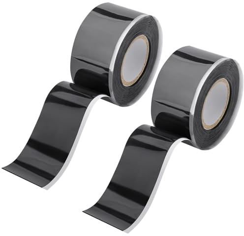 2 Rollen Silikon-Gummi-Griffband für Griffe, Stangenwickel, 2,5 cm x 3 m | Klimmzugstangenband, Hantel- und Langhantelgriffe, Lenkradband, Fahrradlenkerwickel, Fitnessgeräte und Werkzeuge