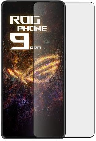 ASUS ROG Phone 9 - Proteggi Schermo in Vetro Antibatterico, incredibilmente Sottile 0,16 mm, Anti-Impronta, Resistente con durezza 9H