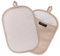 2PCS Silicone Pot Holders, Oven Mitts Heat Resistant Hot Pads with Pockets, Non Slip Pot Holder for Kitchen Baking and Cooking| 9.8 x 7 Inches | Towel Cloth Interior Lining (Milkshake Oval)