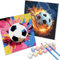 SUNXBUK Peinture Numéro Football 2 Pcs,Bricolage Peinture Numero avec Cadre,Peinture Numéros Enfant Adulte,Kit de Peinture Football avec Pinceau,Convient Aux Débutants et Aux Adultes,20 * 20 cm
