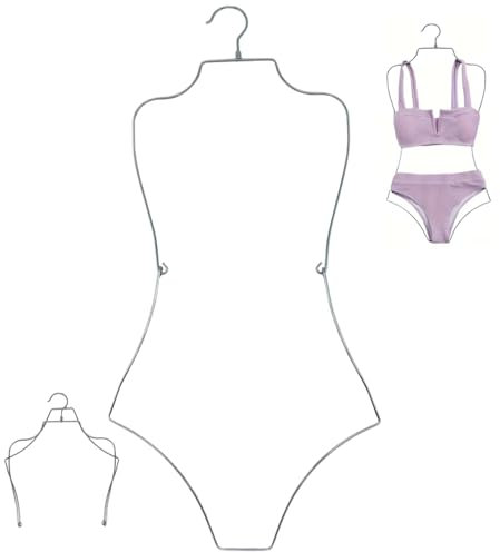 Appendiabiti in lingerie, display a forma di corpo pieghevole per reggiseno, organizzatore di costume da bagno con un gancio rotante a 360 °, ganci per vestiti per la lingerie da bagno