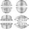 HOMSFOU 4 Satz Form Für Badesalzkugeln Formformen Für Badebomben Kuchenform Badesalz Schimmel Badebombenform Aus Aluminiumlegierung Cupcake -form Backformen Silver
